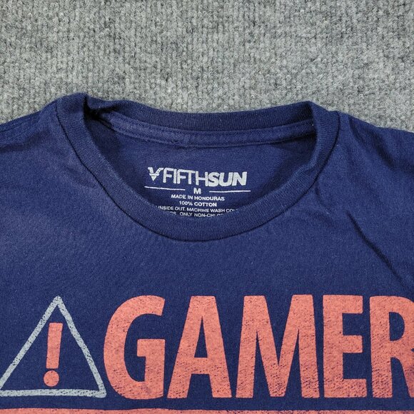 Fifth Sun Shirt Men's Medium Blue Gamer At Work Graphic Tee Short Sleeve Adult - Picture 4 of 13